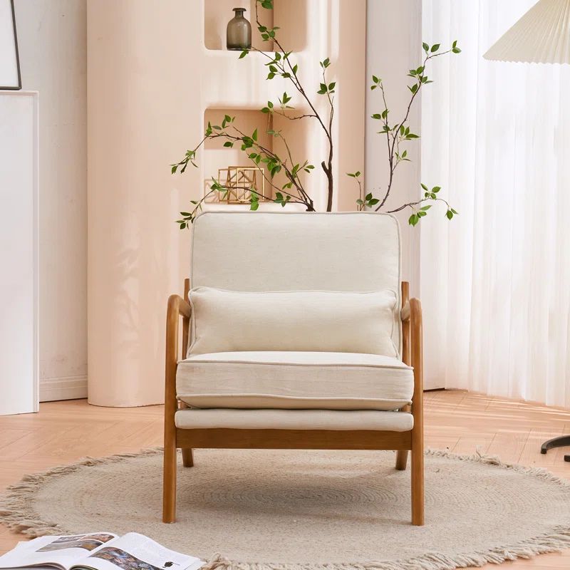 25.6" W Linen Blend Armchair | Wayfair North America
