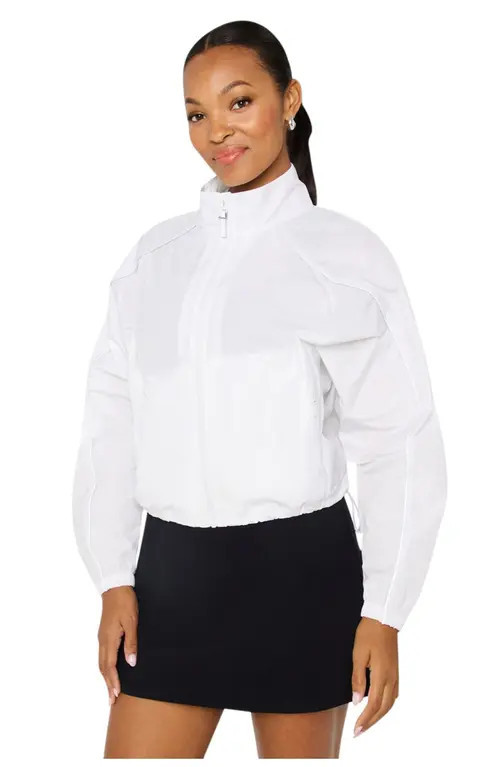 Fabletics Tempo Lightweight Windbreaker in Classic White at Nordstrom, Size Medium | Nordstrom