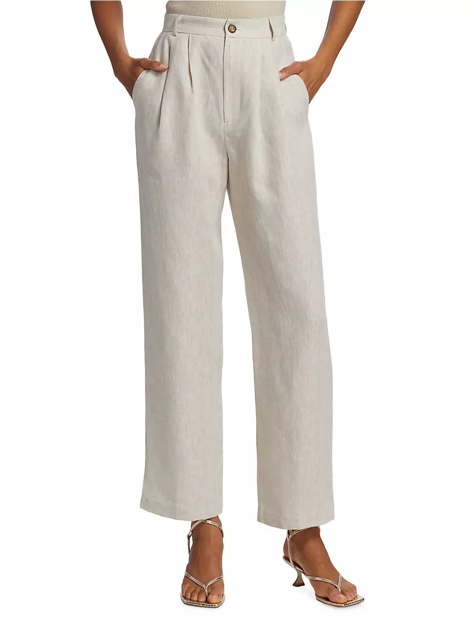 Mason Linen Straight-Leg Pants | Saks Fifth Avenue