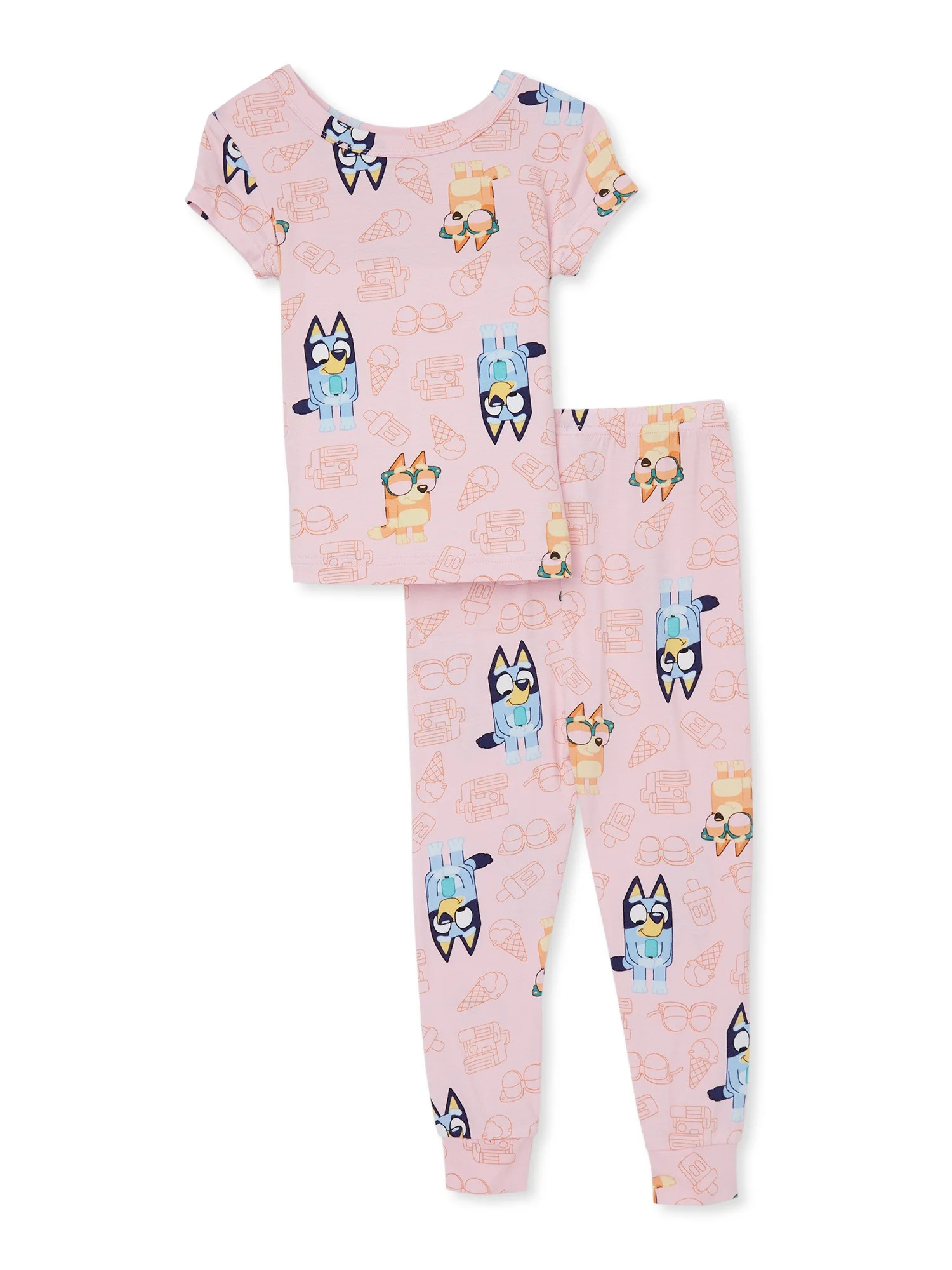 Character Toddler Girl Viscose 2-Piece Pajama Set, Size 12M-5T | Walmart (US)
