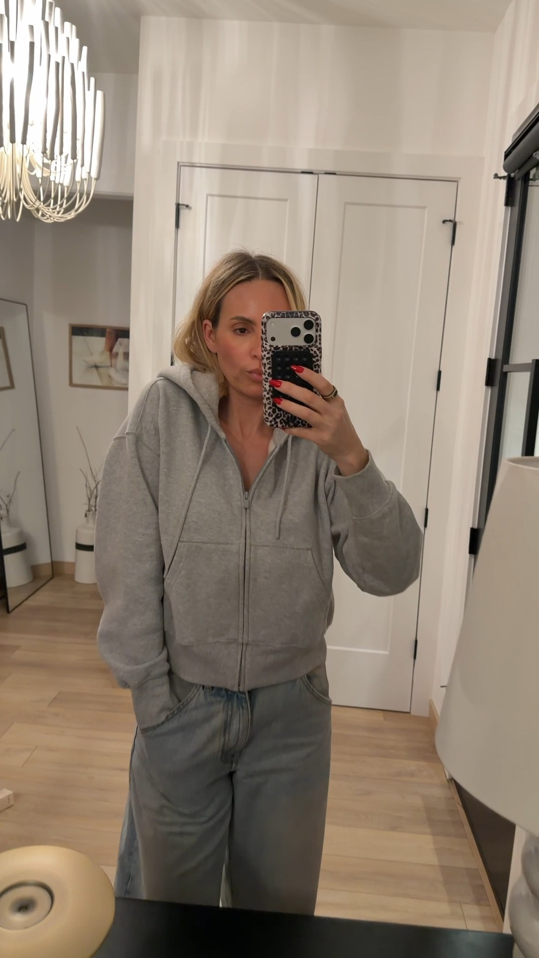 I’m really loving this Aritzia zip up hoodie. I’m wearing a medium. It’s slightly cropped, but not insanely cropped at all. I like how it hits right at the waist. It’s also very very comfortable. ￼

#LTKmomlife #LTKootd #LTKdayinmylife