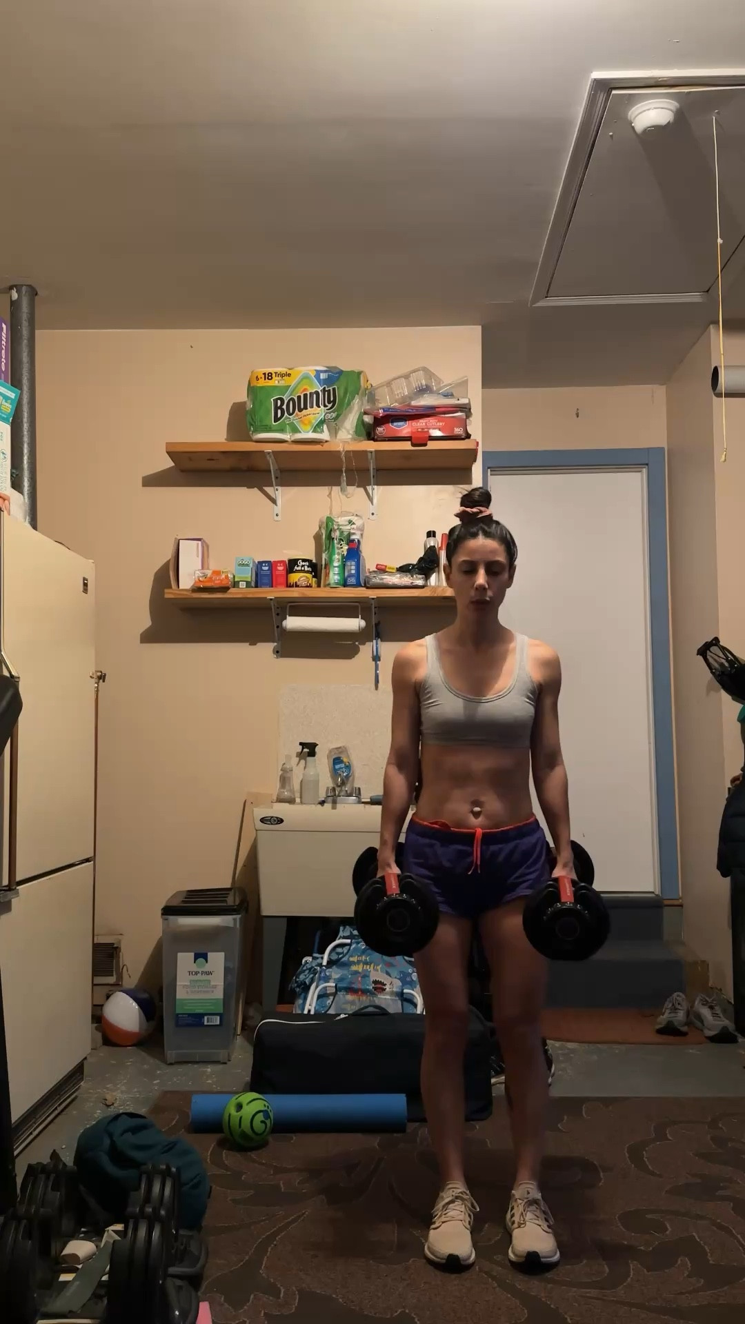 Morning workout wearing one of my favorite workout bras from alo

Shorts are super old adidas!
Sneakers are old adidas ultraboost. My favorite for lifting and hiit workouts 

#LTKootd #LTKActive #LTKfitnessgoals