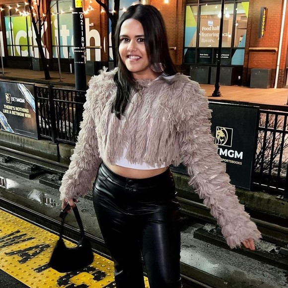 Privé Open Front Fuzzy Crop Coat | Poshmark