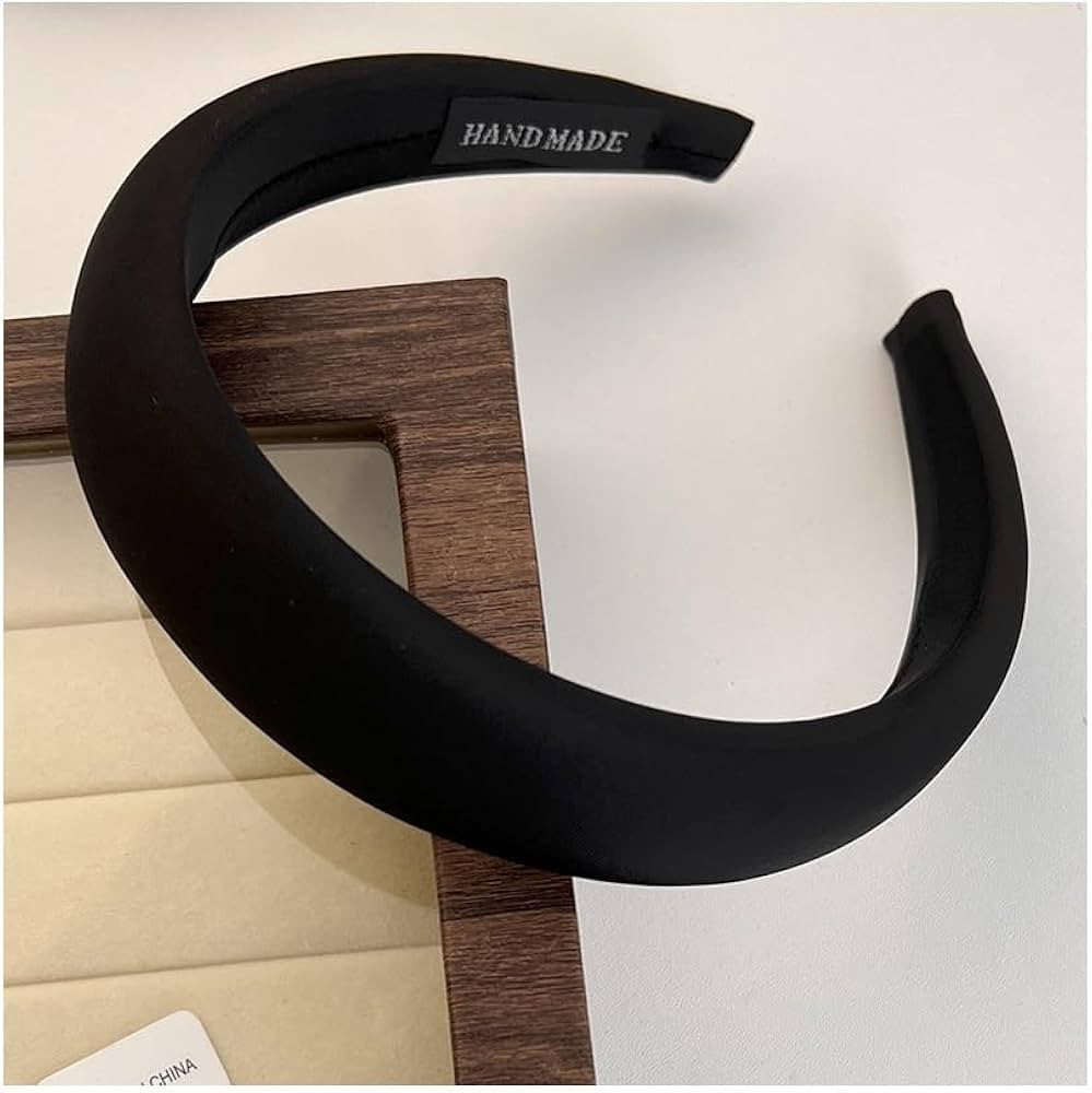 Hairband - Thick Soft Padded Headband for Women in Black, Wide Hairband for Women, Girls, Fancy D... | Amazon (US)