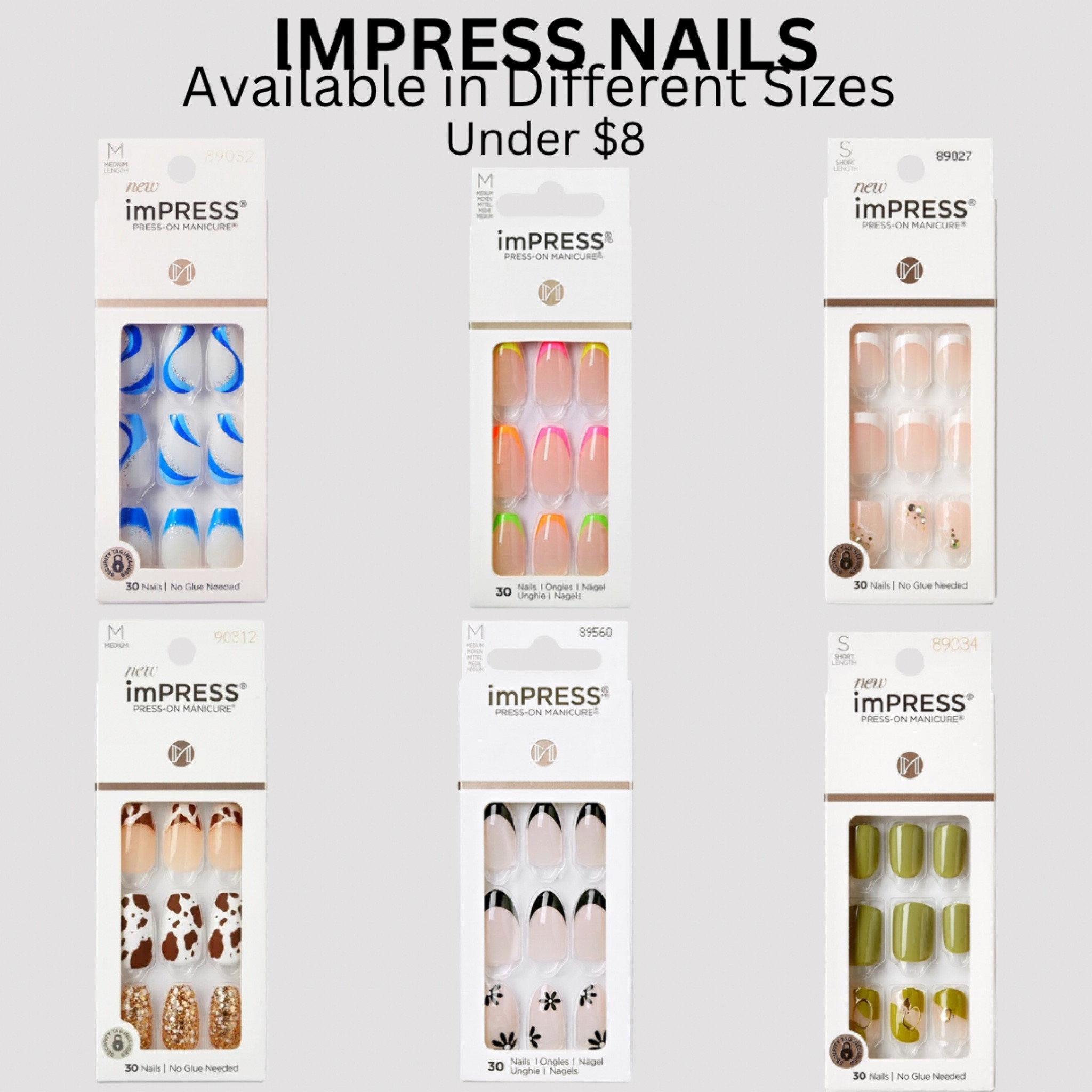 Impress nails for women. All under $8 with many designs 

#LTKbeauty #LTKunder50 #LTKstyletip
