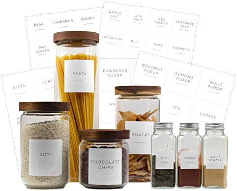 Brook & Meadow Kitchen Pantry Labels & Spice Labels- (75 Labels) 48 Spice Jar Labels & 27 Labels ... | Amazon (US)
