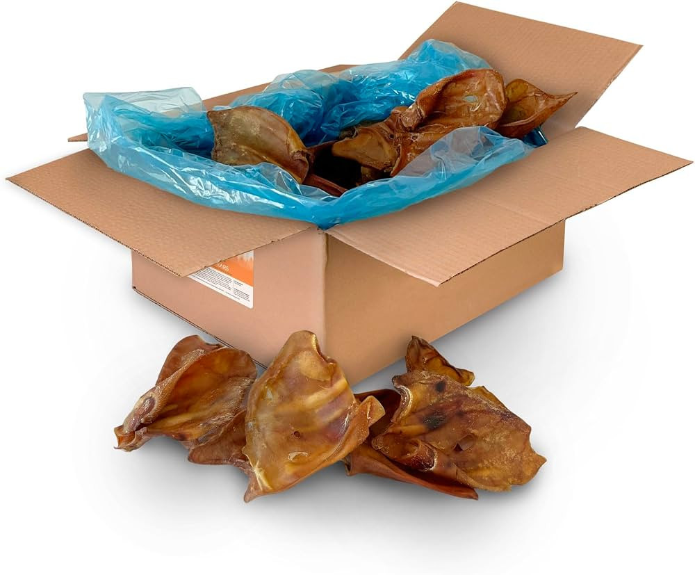 Large Pigs Ears For Dogs 50 PACK - Delicious Tasting Naturally Air-Dried - High in Protein Aids M... | Amazon (UK)