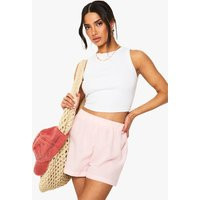 boohoo Women's Petite Gingham Shorts in Pink | Size: 4 | Cotton/Linen/Woven | boohoo (US & Canada)