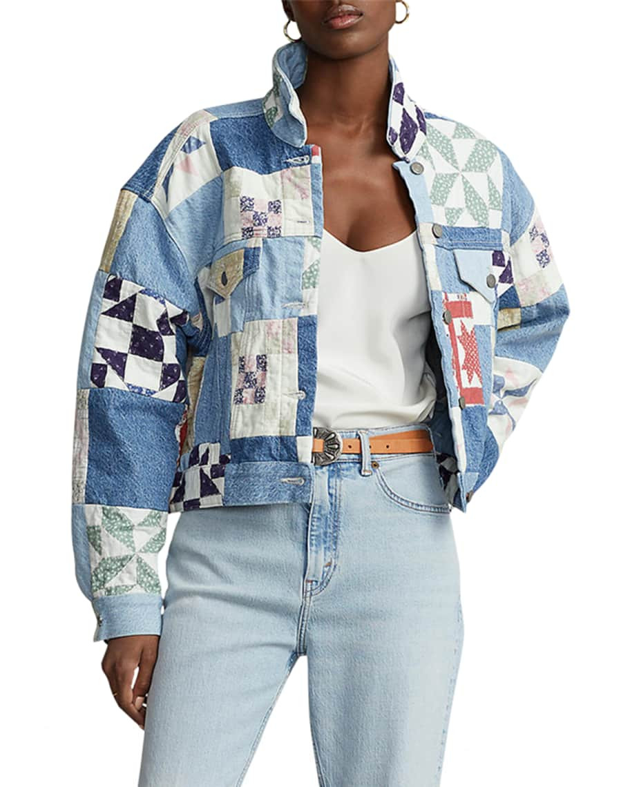 Polo Ralph Lauren Patchwork Quilted Trucker Jacket | Neiman Marcus