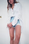 BDG Girlfriend High-Waisted Denim Short - Light Blue | Urban Outfitters (US and RoW)