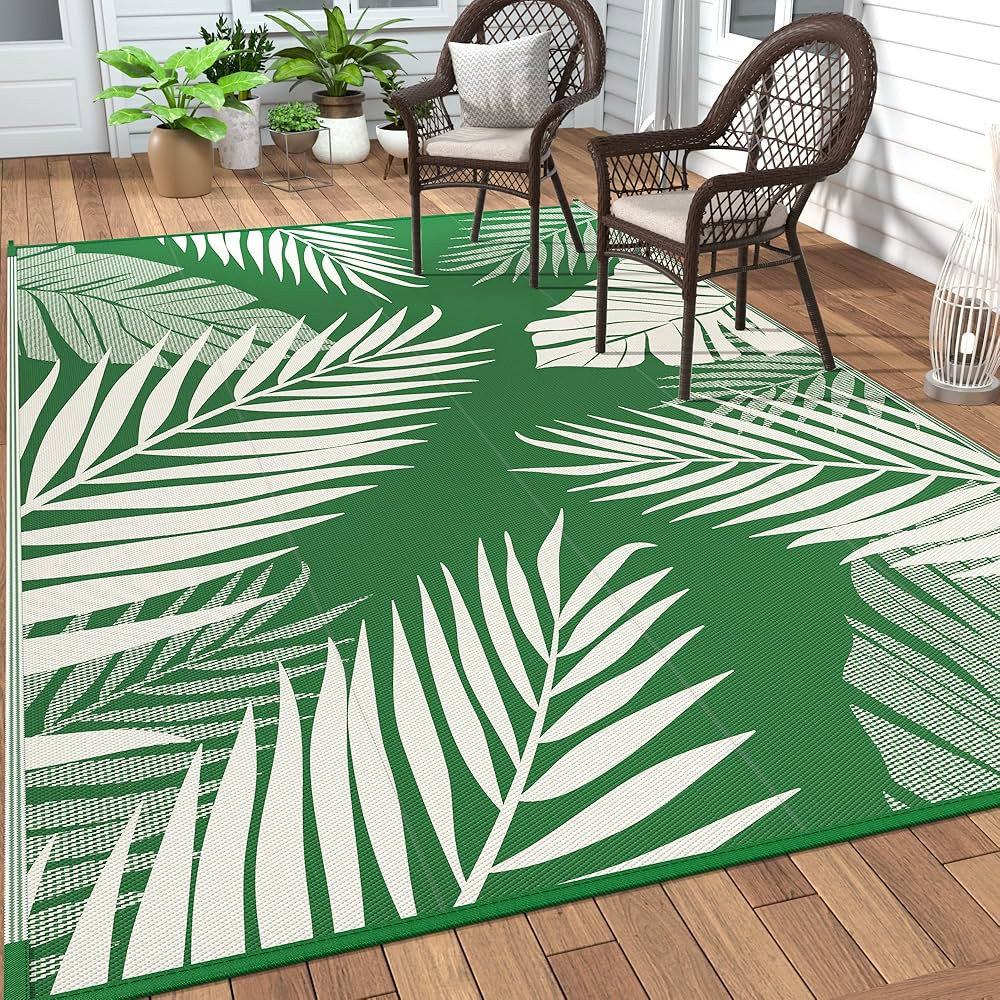 GENIMO Outdoor Rug 5' x 8' Waterproof for Patios Clearance, Reversible Plastic Straw Camping Rug ... | Amazon (US)