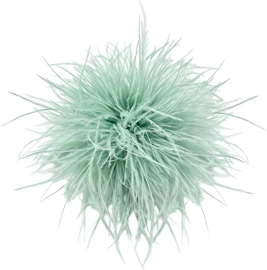 Dainty Feather Flower Large Brooch Pin for Women Men Elegant Oversized Floral Lapel Pins Shawl Dress Suit Clothes Accessories Wedding Party Dance Banquet Fashion Jewelry 150mm | Amazon (US)