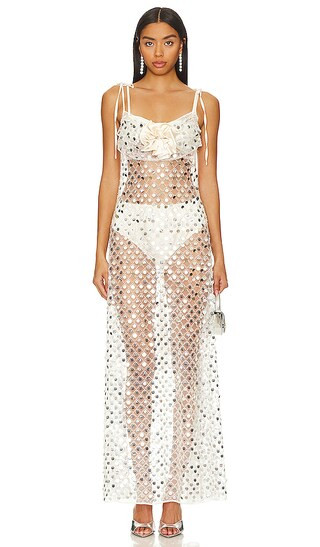 Charelle Maxi Dress in Silver | Revolve Clothing (Global)
