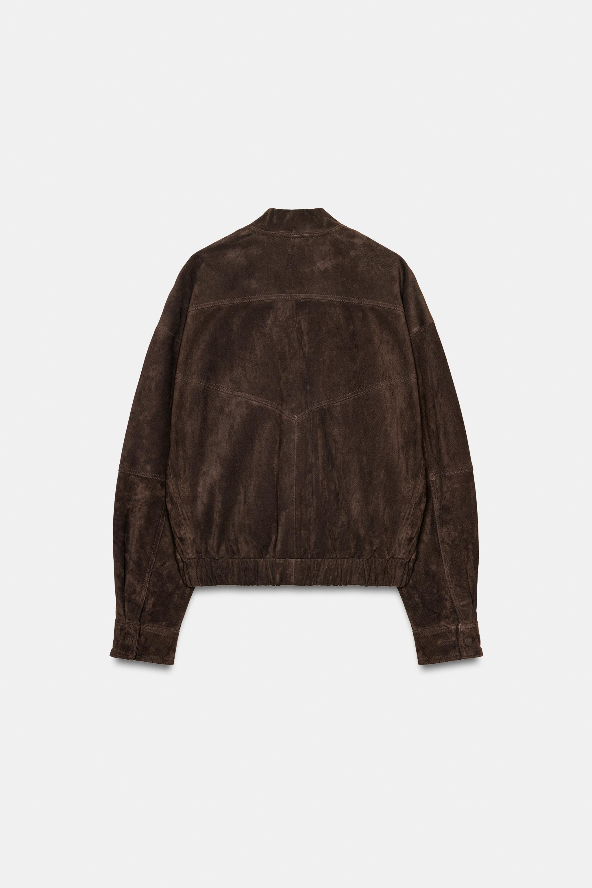 100% SUEDE BOMBER JACKET | Zara UK