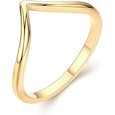 Valloey Rover 14K Gold Plated Dainty CZ Dainty Diamond Stackable Ring Eternity Bands Minimalist J... | Amazon (US)