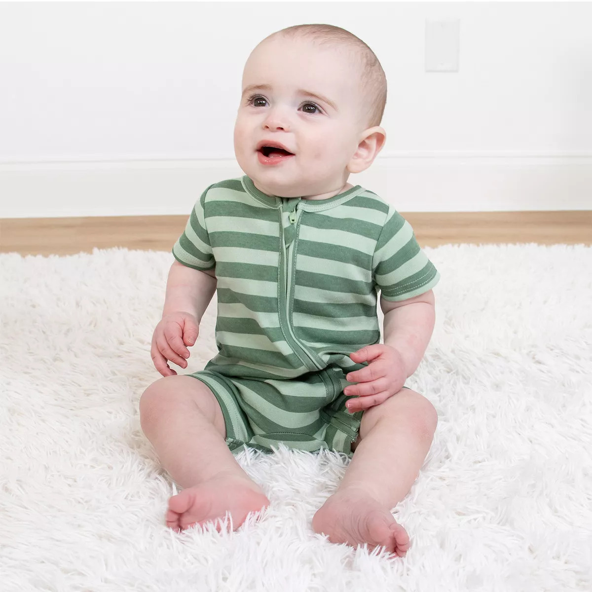 Baby Boy Rompers, 2pk - The Peanutshell® Green Dino, Green, Newborn to 24 Months | Target