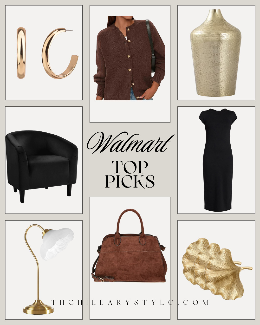 Walmart Top Picks
These look far more elevated than the price — rich neutrals, timeless silhouettes, and chic home accents I’ve been reaching for lately 🤍 Everything here is easy to style, easy to live with, and such good finds for the season.
#ltkfinds #ltkhome #ltkfashion #walmartfinds #walmartstyle #walmarthome #neutralstyle #affordableluxury #elevatedbasics #thehillarystyle 

 #LTKootd #LTKSeasonal #LTKHome
