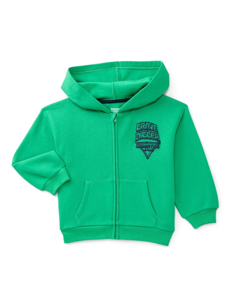 Monster Jam Toddler Boys Full Zip Graphic Hoodie, Sizes 12M-5T | Walmart (US)