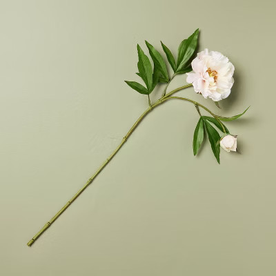 25" Peach Peony Spray Artificial Stem Pink - Hearth & Hand™ with Magnolia | Target