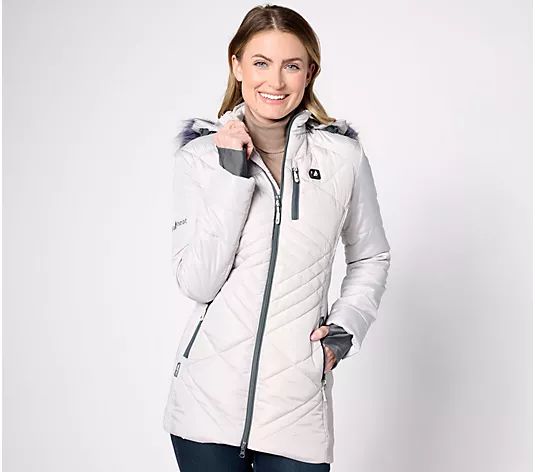 ActionHeat Women's 5V Heated Puffer Jacket w/ Faux Fur Hood - QVC.com | QVC