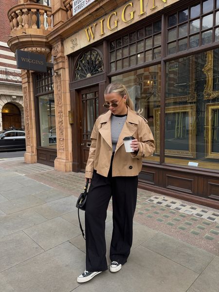 Found a super cute cropped trench coat for spring - love that it’s more camel toned than beige! Definitely compliments my skin tone better and I love it- I sized up to a 16! 

Ootd, casual outfit, chic styling, trench coat 

#LTKSeasonal #LTKsalealert #LTKeurope