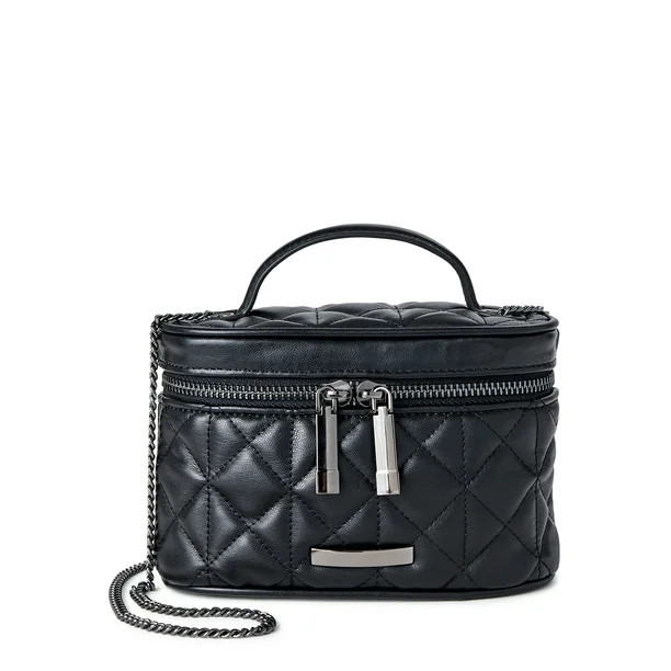 No Boundaries Women's Contemporary Vanity Crossbody Bag, Black - Walmart.com | Walmart (US)