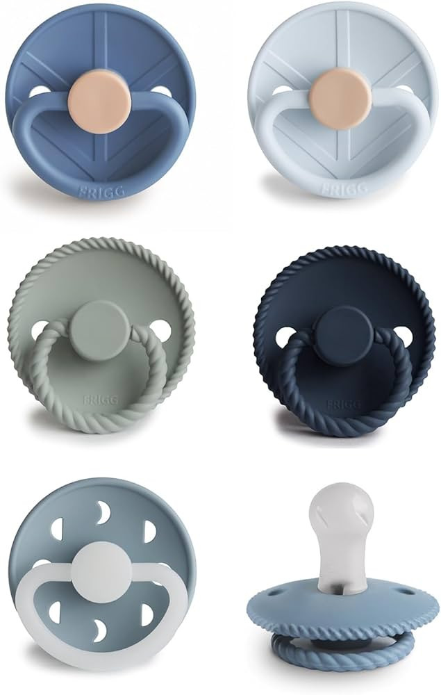 FRIGG SilkySoft Silicone Baby Pacifier 6-Pack Endless Sea | Made in Denmark | BPA-Free (0-6 Month... | Amazon (US)