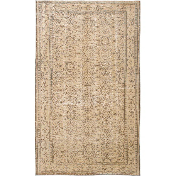 One-of-a-Kind Vincente Hand-Knotted 1980s Hamadan Cream 5'2" x 8'10" Wool Area Rug | Wayfair Professional