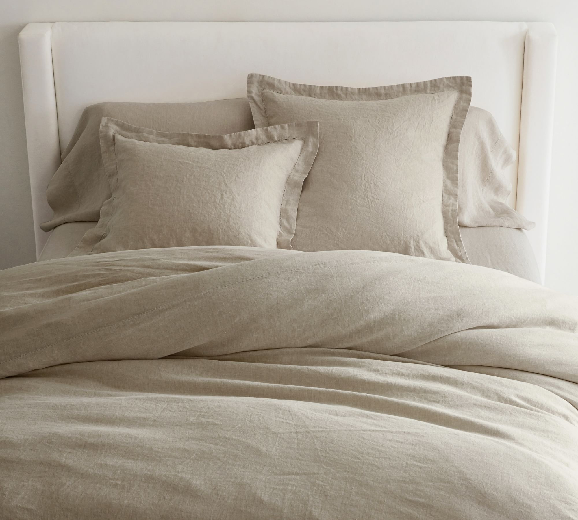 Belgian Flax Linen Duvet, Dark Flax, Twin/Twin XL | Pottery Barn (US)
