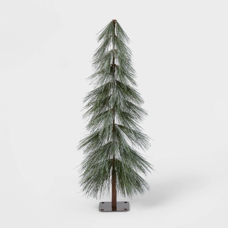 Unlit Glittered Downswept Hard Needle Alpine Artificial Christmas Tree - Wondershop™ | Target