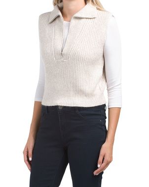 Sleeveless Quarter Zip Sweater Vest | Juniors | Marshalls | Marshalls