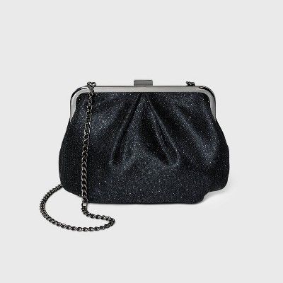 Glitter Frame Clutch - A New Day™ Black | Target