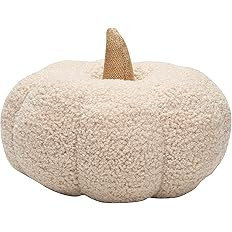 Pearhead Sherpa Pumpkin, Plush Stuffed Halloween Home Decorations, Modern Fall Home Decor, 6.5" x... | Amazon (US)