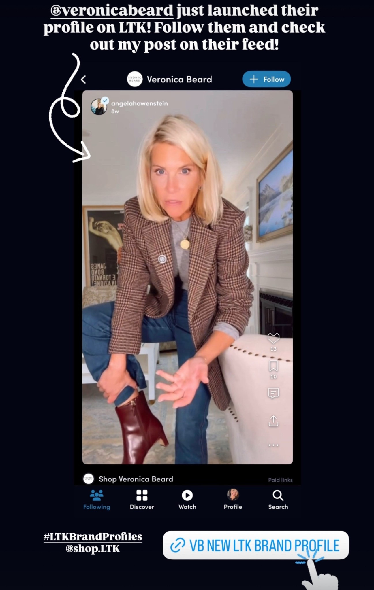 Veronica Beard featured me on their new brand profile🥰😁 @veronicabeard #ltkbrandprofile