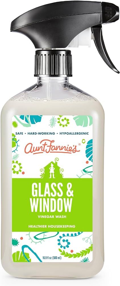 Aunt Fannie's Glass & Window Cleaning Vinegar Wash, Natural Streak-Free Glass Cleaner, 16.9 Oz (S... | Amazon (US)