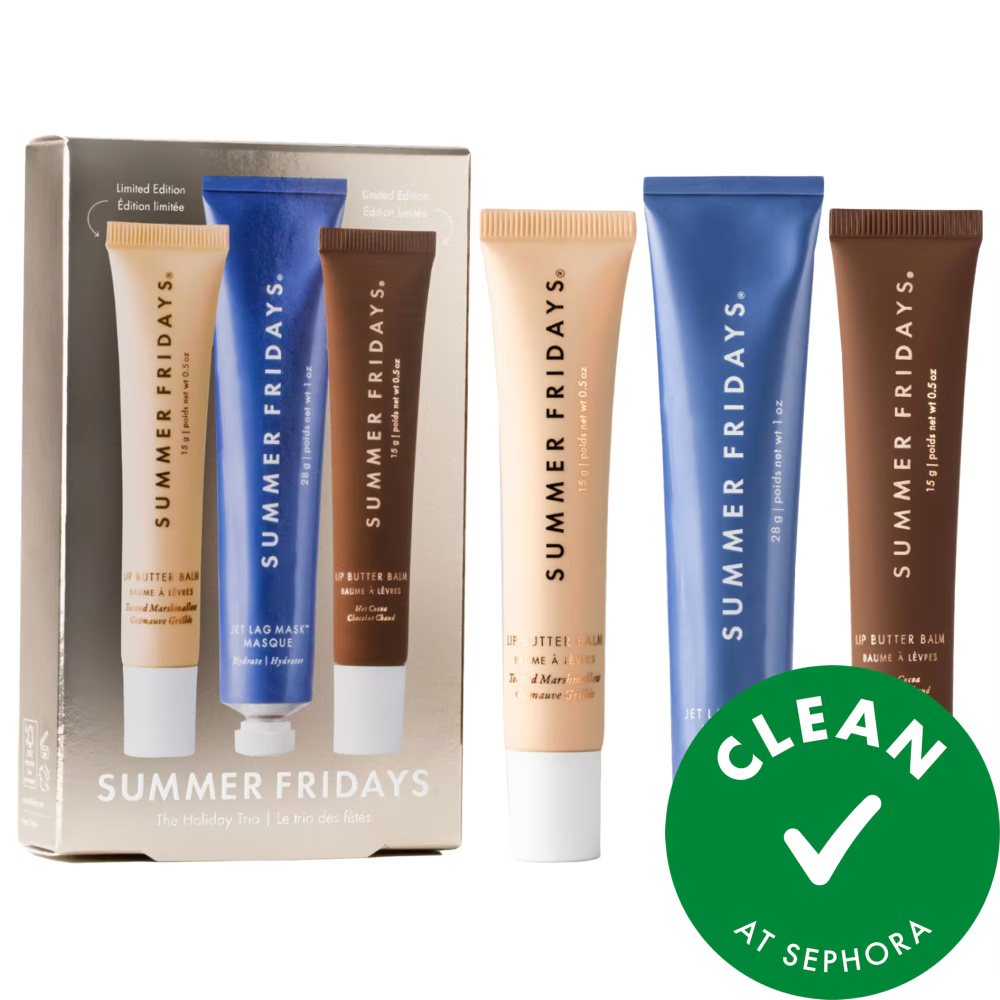 Summer Fridays The Holiday Trio Set with Lip Butter Balm in Hot Cocoa & Toasted Marshmallow | Sephora (US)