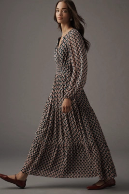The Somerset Maxi Dress: Long-Sleeve Chiffon Edition | Anthropologie (US)