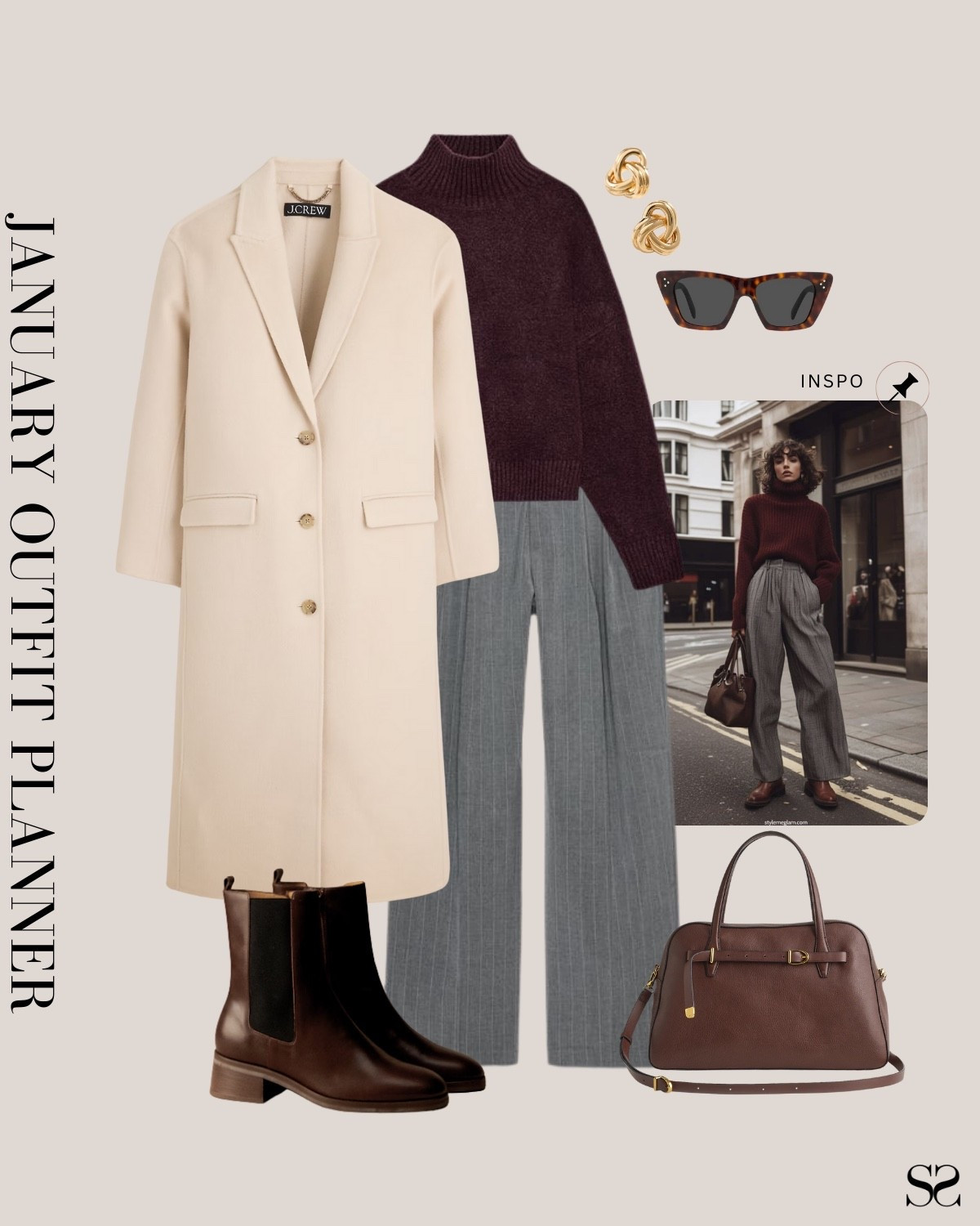 Monthly outfit planner JANUARY: Winter outfits | great trouser, burgundy sweater, white long coat, ankle boots

#classicstyle #LTKstyletip #winteroutfit #casualchic

Image inspo credit: Pinterest


#LTKgrwm #LTKootd #LTKSeasonal