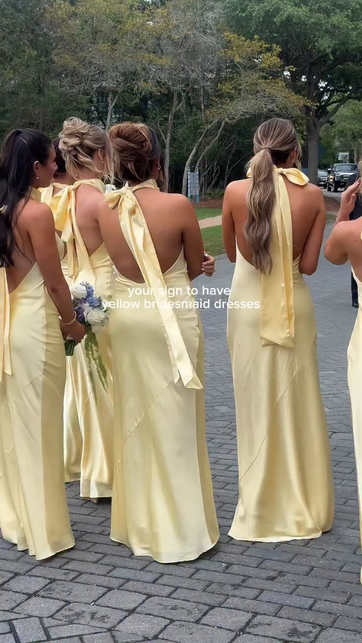 these yellow bridesmaid dresses seriously looked good on everyone 🍋

#bridesmaiddresses #weddingfashion #yellowbridesmaiddress #weddingcontentcreator #bridesmaids