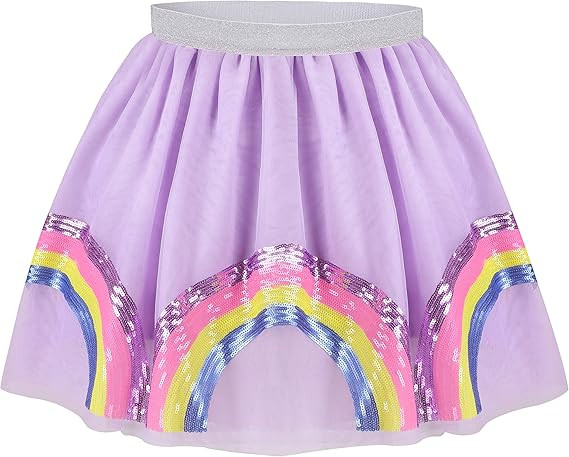 Sunny Fashion Girls Skirt Navy Blue Pearl Stars Sparkling Tutu Dancing Size 4-12 | Amazon (US)