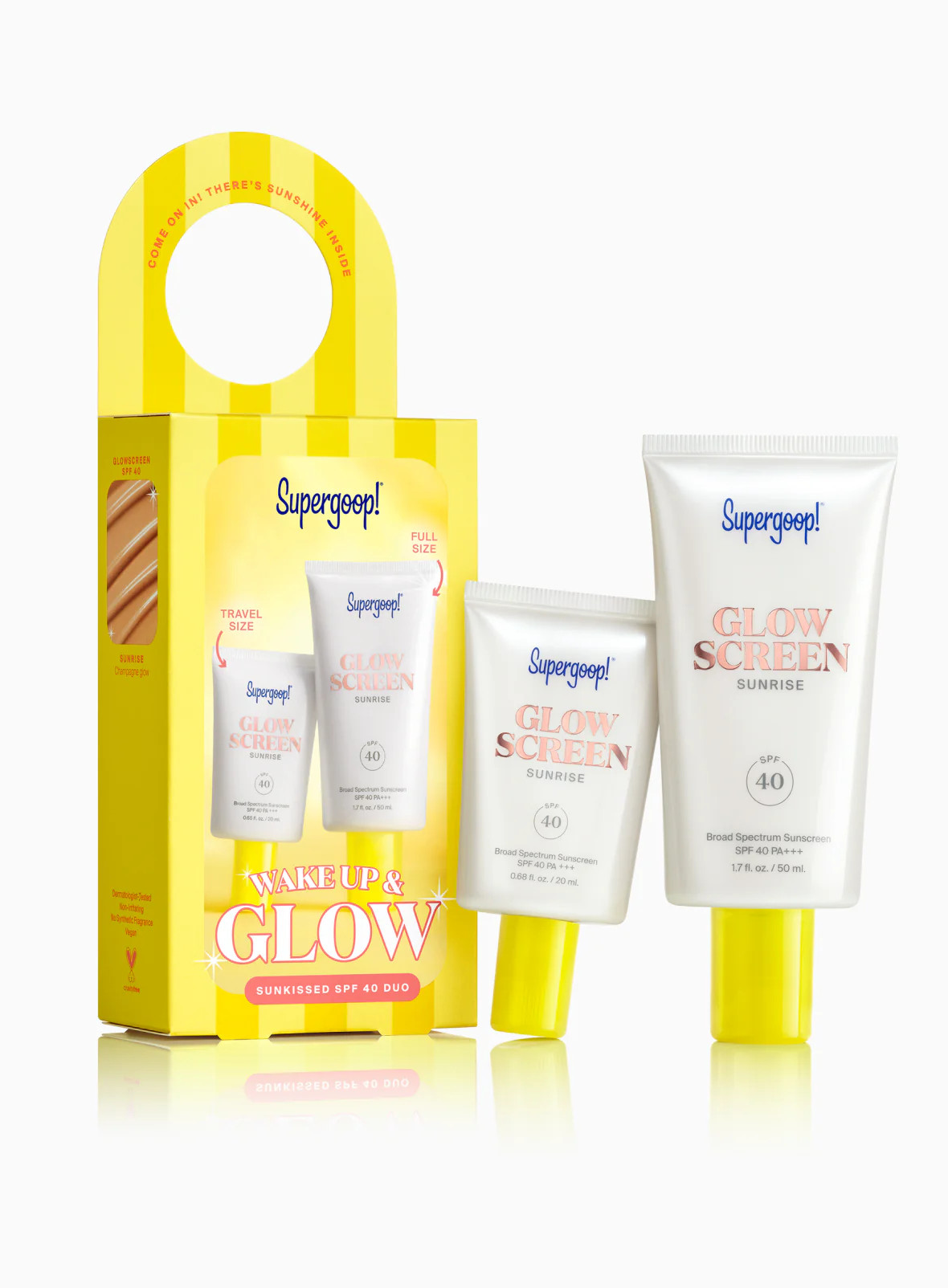 Wake Up & Glow Sunkissed Duo Glowscreen SPF 40 | Supergoop