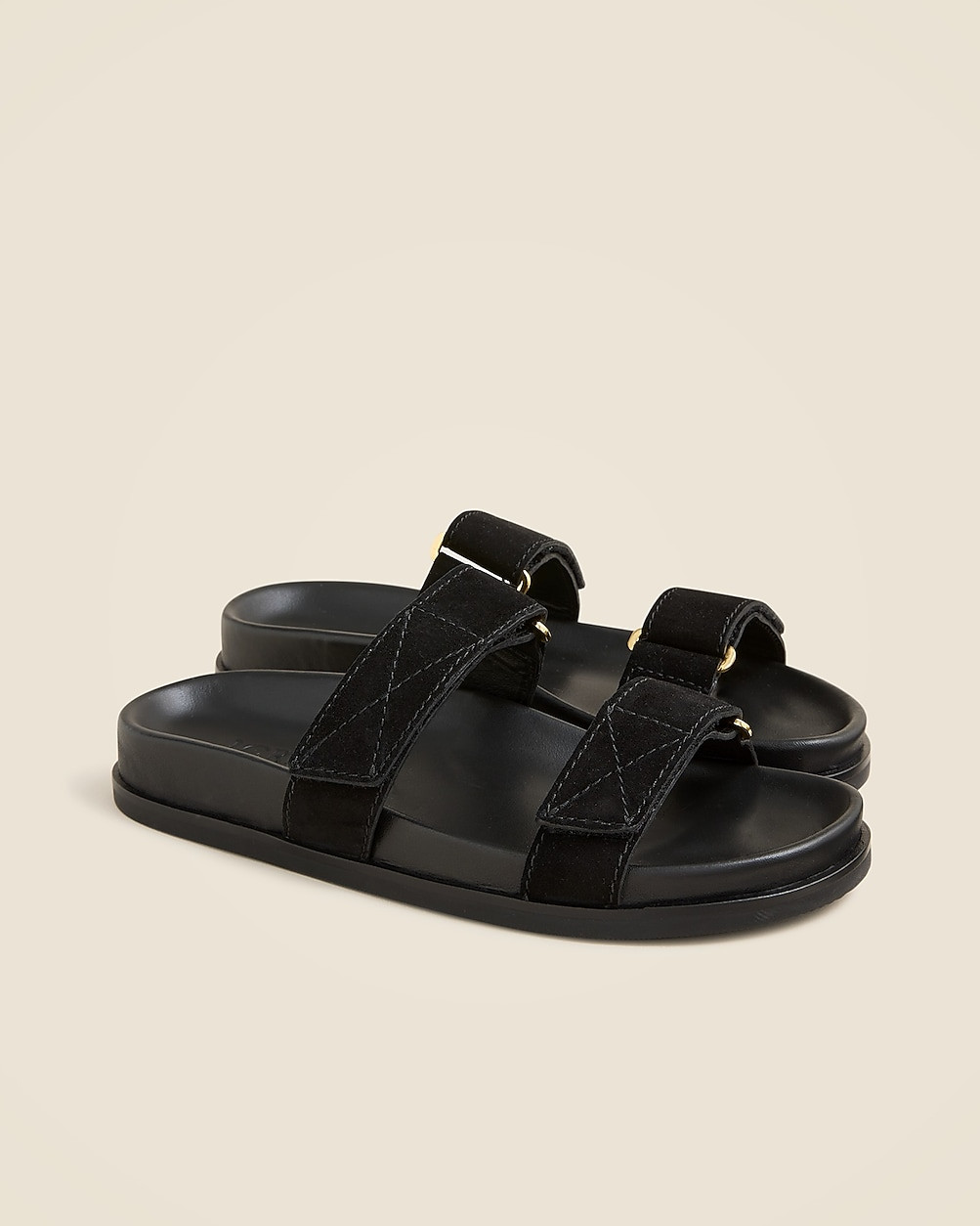 New Colbie wide-strap sandals in suede and leather | J. Crew US