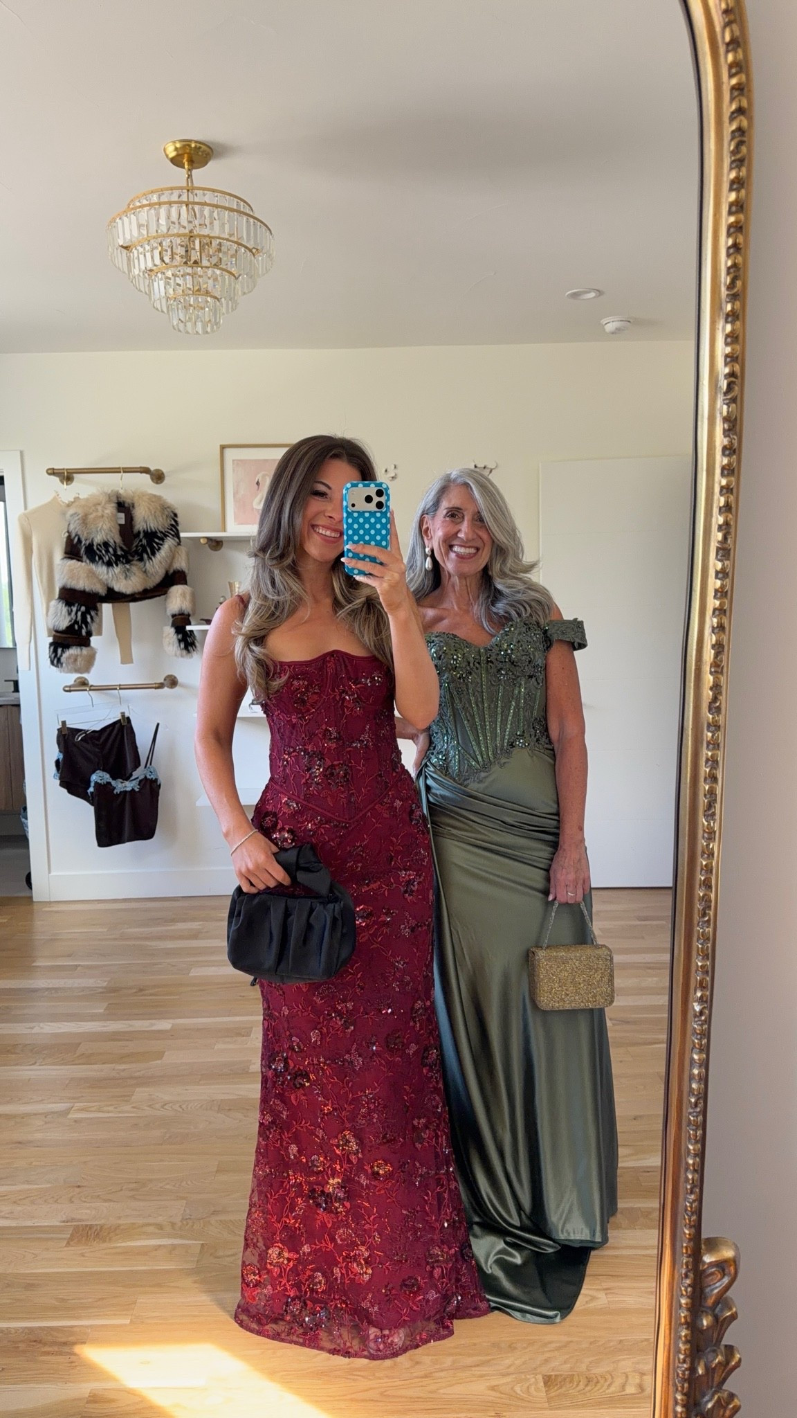 burgundy strapless maxi gown with a corset bodice and sequined floral embroidery, olive green satin off-the-shoulder gown with sequined lace corset bodice and ruched skirt mom and me wedding guest and mother of the bride dresses 💍

lulus: emerson20 (first purchase)

I’m 5’4” and wear a size small/2  

mom is 5’4” and wears a medium/6

fall wedding guest dresses, wedding guest dresses, cocktail dresses, semi-formal dresses, black tie wedding guest dresses, destination wedding guest dresses, garden party dresses, wedding guest outfit ideas, mom & me outfits, mom & me dresses, matching outfits, mother daughter outfits, family photo outfits, wedding guest dresses, mother of the bride, mother of the groom, wedding guest outfit ideas

#LTKWedding #LTKSeasonal #LTKgrwm