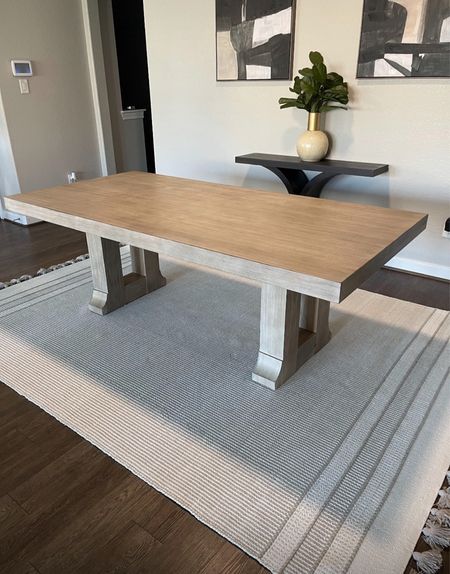 Dining table! Rectangle chunky dining table. Home decor. Chic home decor. Living room home design 

#LTKhome #LTKSpringSale #LTKfamily