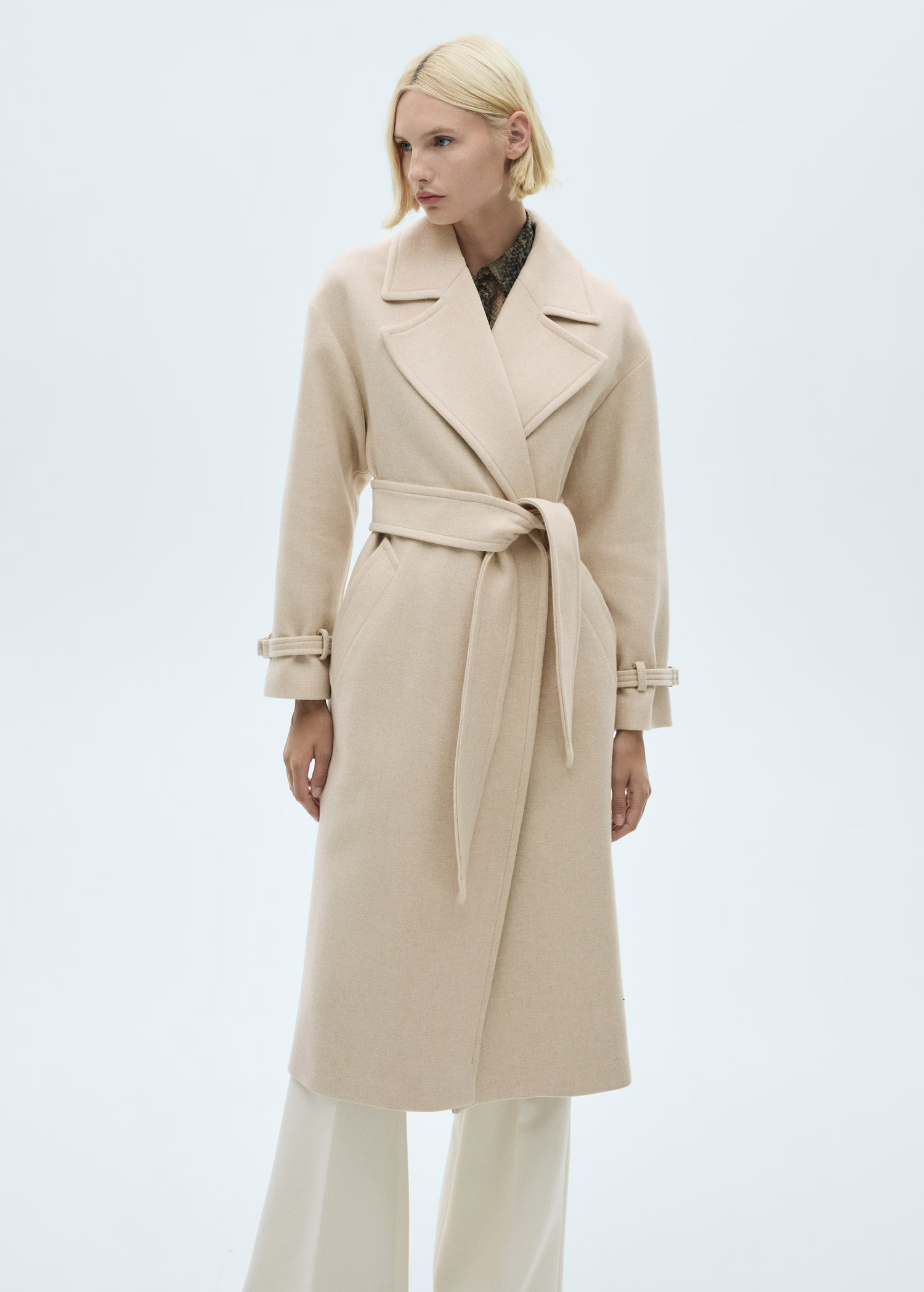 Maxi lapel Manteco wool coat | MANGO (UK)