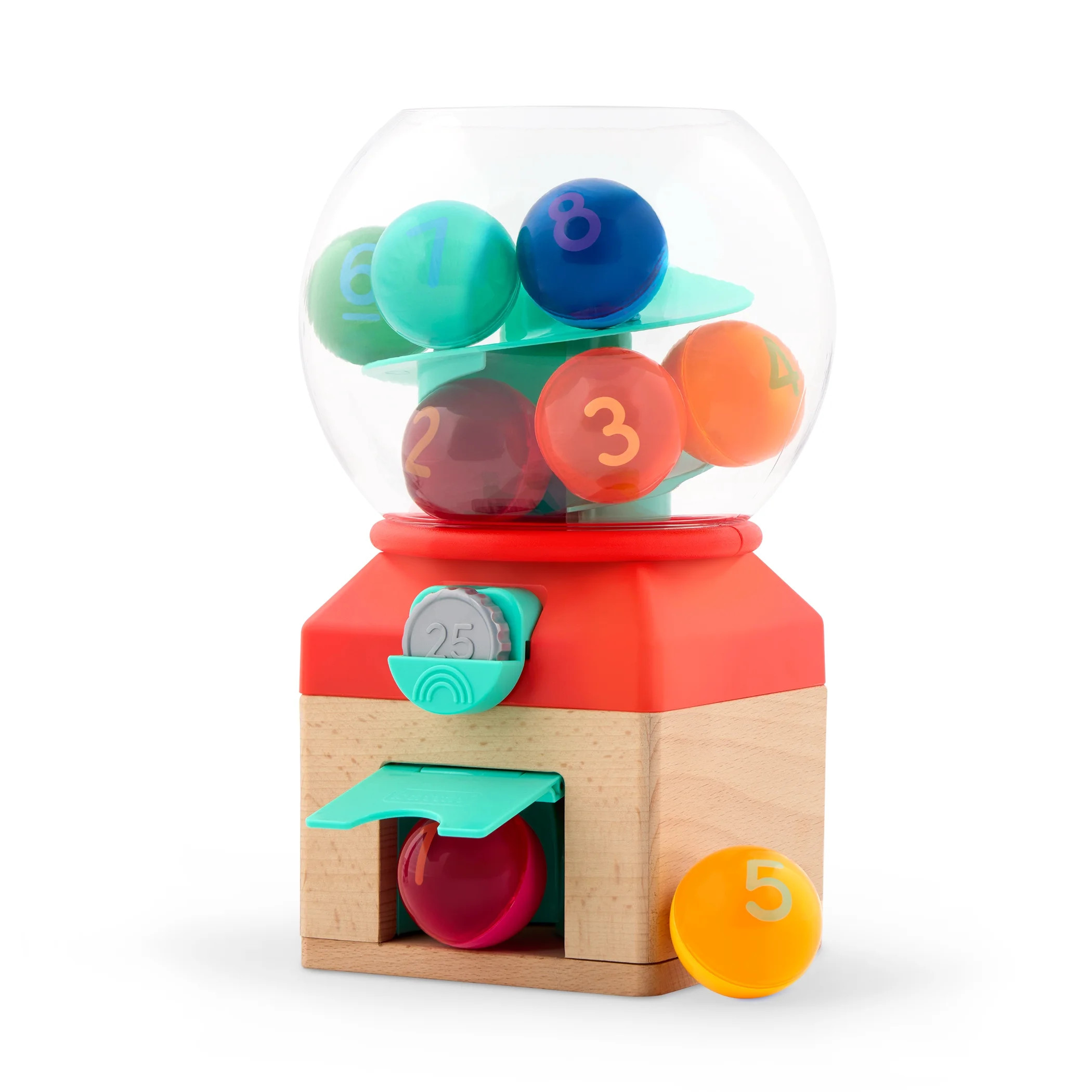 Battat Count & Roll Gumballs Numbers & Colors 11 Piece Gumball Machine Toy for 12 Months + | Walmart (US)