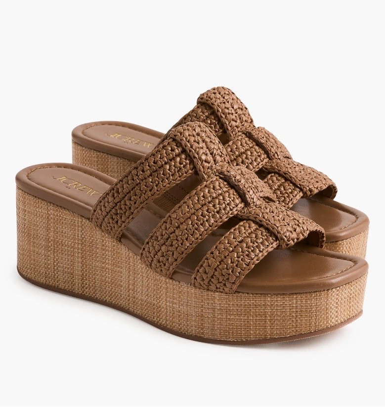 Raffia platform slide sandals 

#LTKSaleAlert #LTKSeasonal