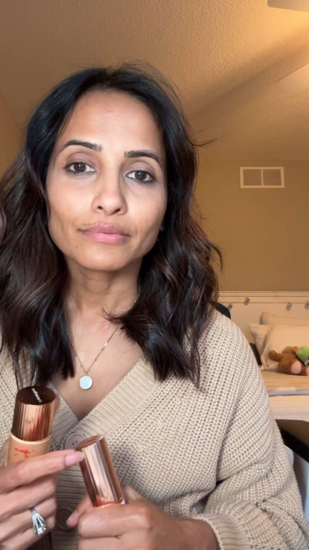 Charlotte tilbury stick in the shade 9
Charlotte tilbury Hollywood flawless filter in 4.5
Rare beauty blush in worth
Anastasia Beverly Hills eyebrow pencil, dark brown 
Urban decay Kajal, pencil in perversion

#LTKOver40 #LTKHoliday #LTKBeauty