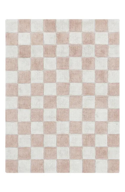 Lorena Canals Tiles Washable Cotton Blend Rug in Rose at Nordstrom, Size Small | Nordstrom