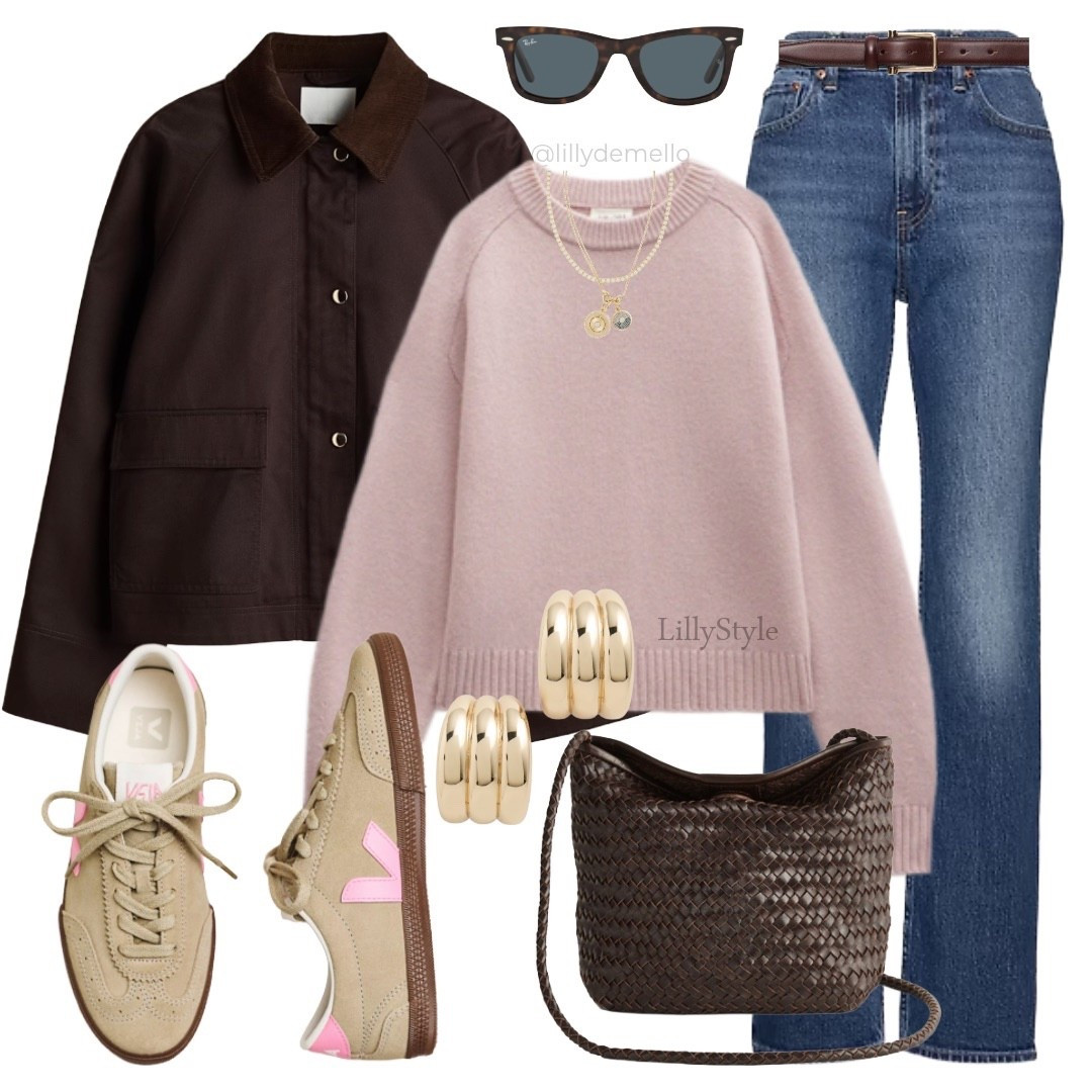 Loving how good brown and blush pink look together. 
Ordered these Veja sneakers and can't wait to get them. I ordered to colors to see which one I like better in person.  

 